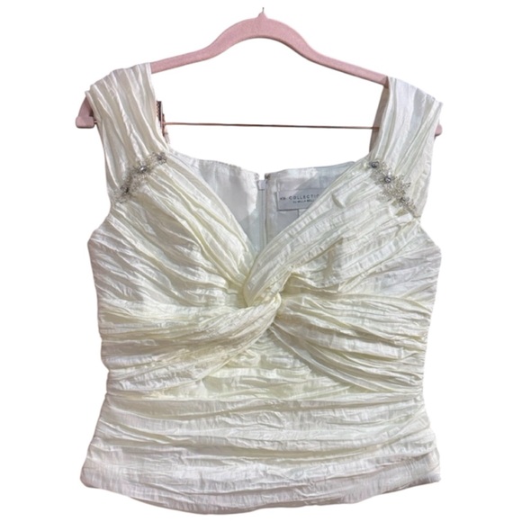 KM Collections by Milla‎ Bell White Dress Sz 6